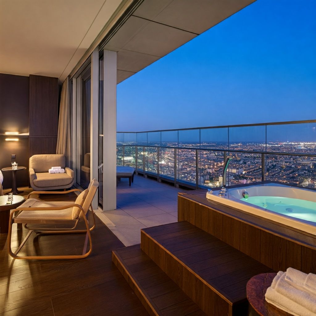 Boutique hotel stay with ocean view — staged hotel stay option